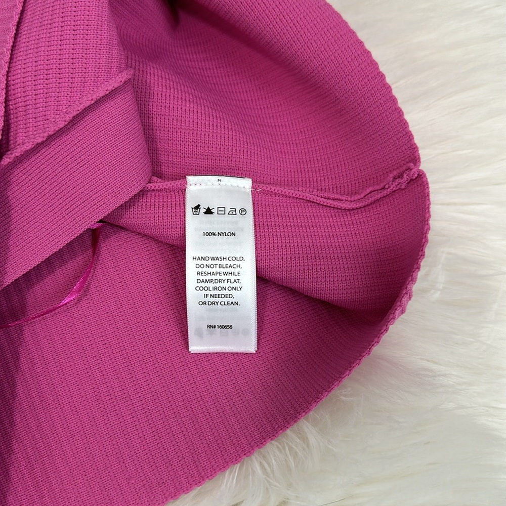 NWT Sincerely Jules Pink Ribbed Cropped Tank Top Criss Cross Halter Womens Large - Picture 3 of 3